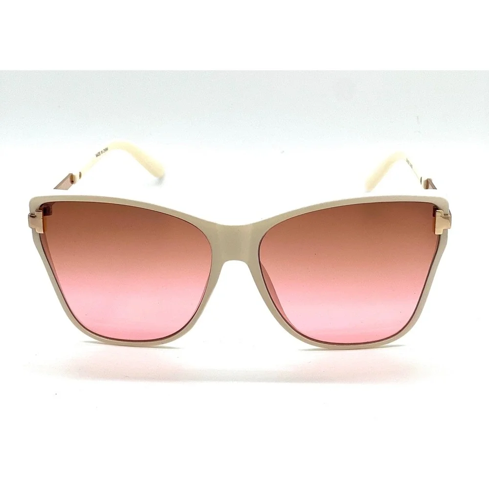 Sunglasses Lady Pink Gradient Lens Ivory Frame Fashion Shades Women's Luxury New